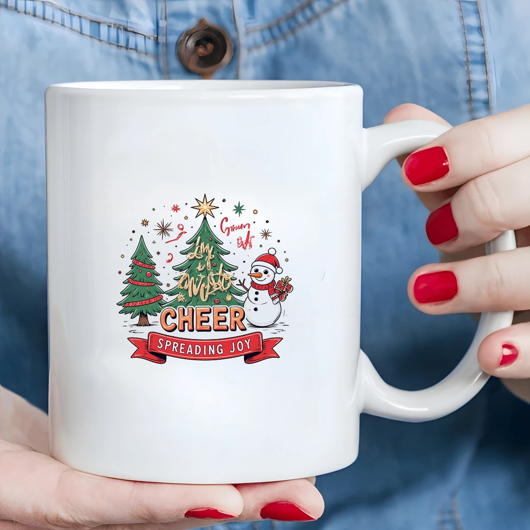 

11oz Christmas Themed Mug + Kids Cold & Hot Beverage Cup - Christmas Gift for Family & Office