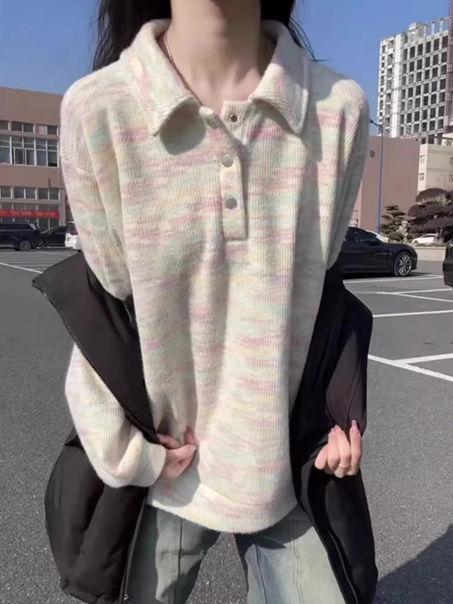 

Деконструированная толстовка с узором Fibone, длинный рукав, весенний дизайн, базовая футболка для ношения под одеждой, подходящая для пар.