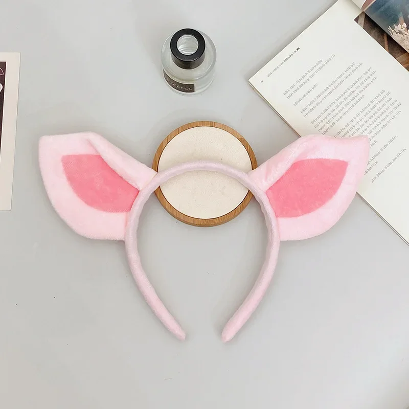 Disney Ears Plush Headbands Winnie The Pooh Hairbands Girl Cute Piglet Headwear Women Warm Soft Hair Accessories Kids Party Gift