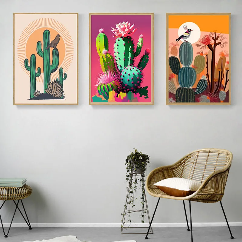 

Pop Art Mexico Plant Cactus Paintings Room Decor Wall Pictures Poster Prints For Living Canvas Printings Modern Home Decoration