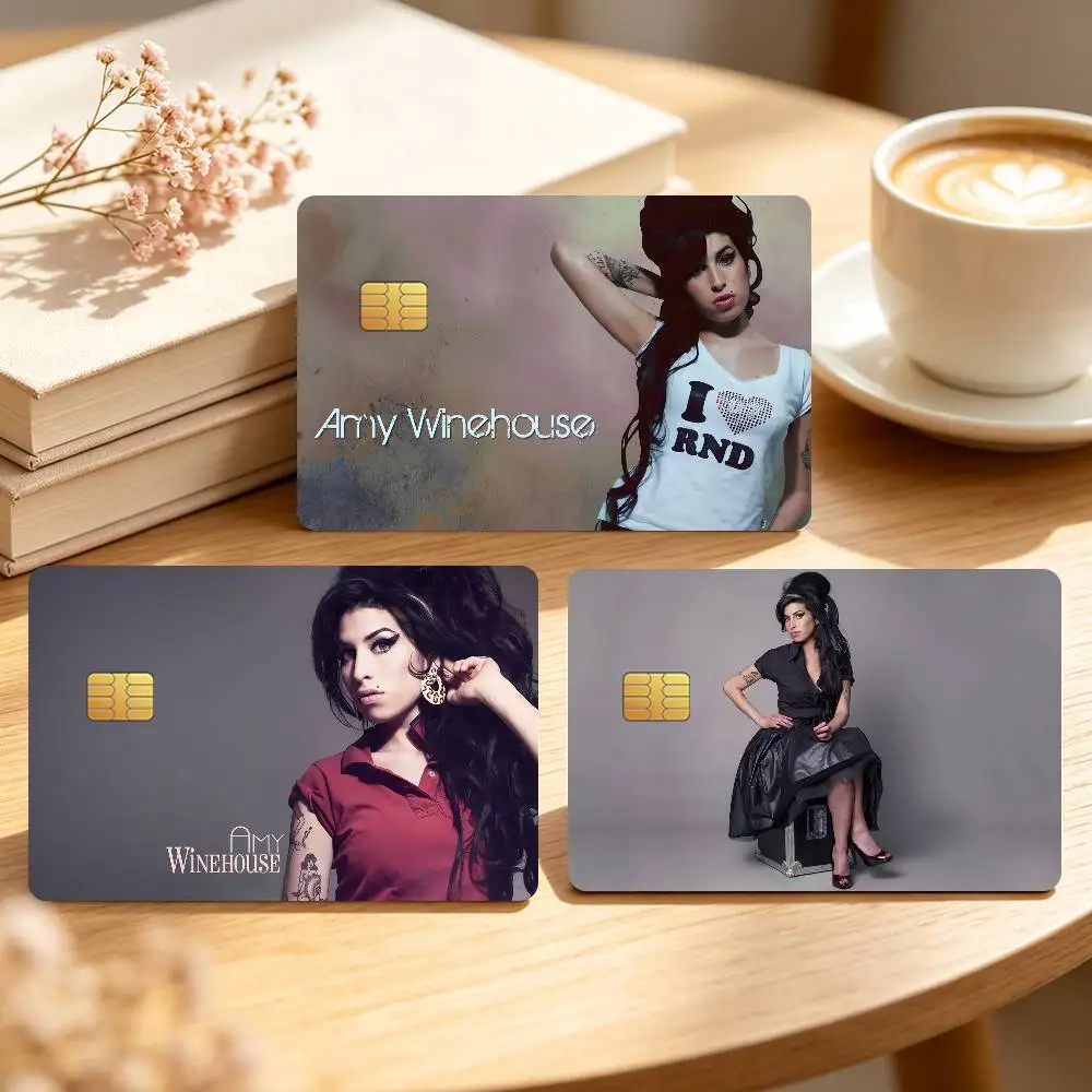 Singer A-Amy Winehouse Music Credit Card Skin Stickers For Bank Bus Metro Cards Waterproof Anti-Scratch Gift 4PCS