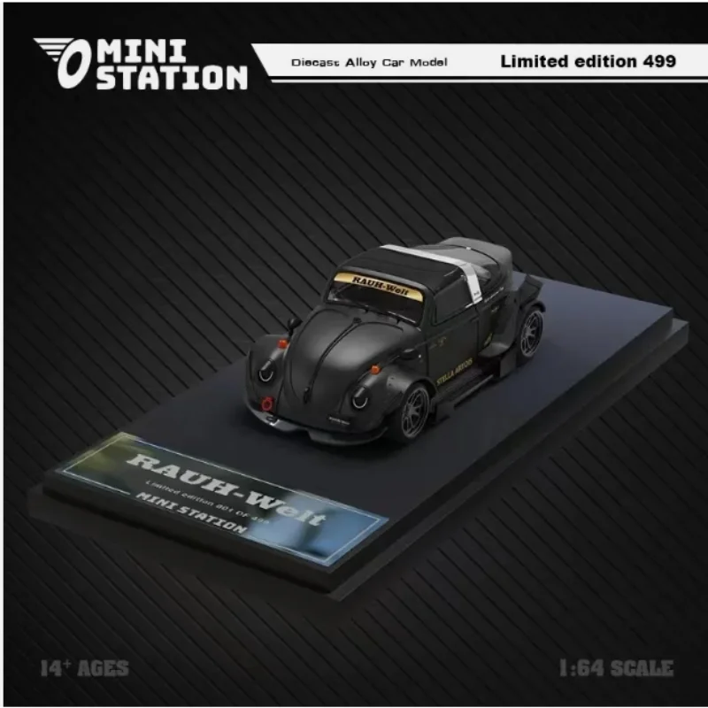 

MiniStation 1:64 Beetle RWB modified matte black alloy car model