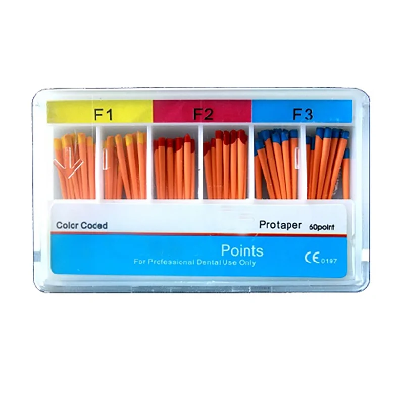 10-ボックス歯科用ガッタパーチャポイントエンドルートカナル閉鎖チップテーパー-f1-f2-f3-歯内療法材料歯科医消耗品