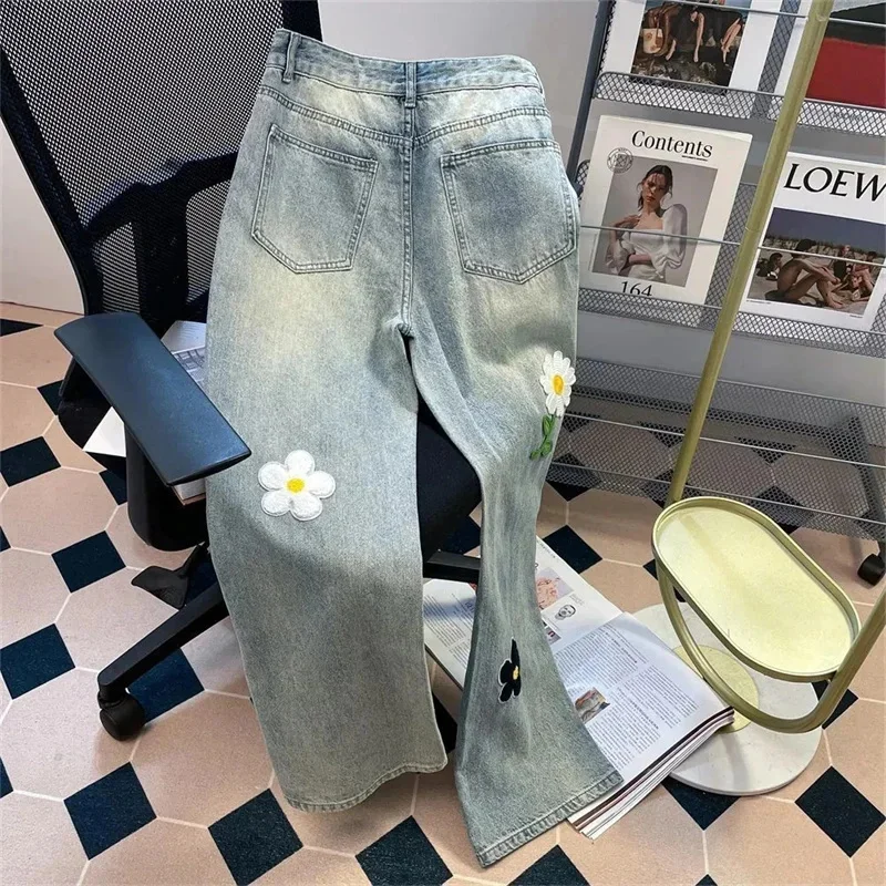 Pantalones vaqueros holgados de cintura alta para mujer, pantalones vaqueros rectos versátiles a la moda, novedad de 2026