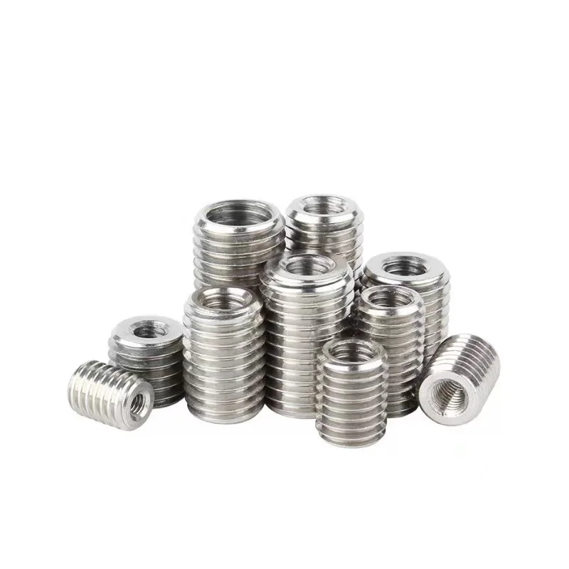 304 Stainless Steel M2 M2.5 M3 M4 M5 M6 M8 M10 M12 Slotless Inside Outside Self Tapping Thread Insert Adapter Nuts Converter Nut