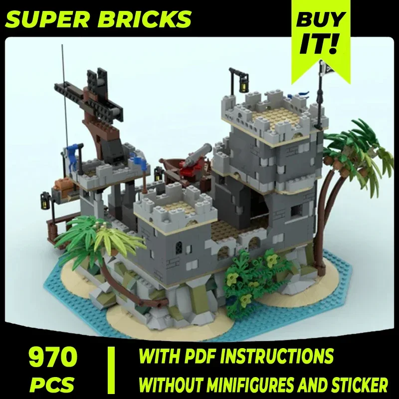 

Moc Building Bricks Military Fortress Model Ruins Of Eldorado Technology Modular Blocks Gifts Christmas Toys DIY Sets Assembly