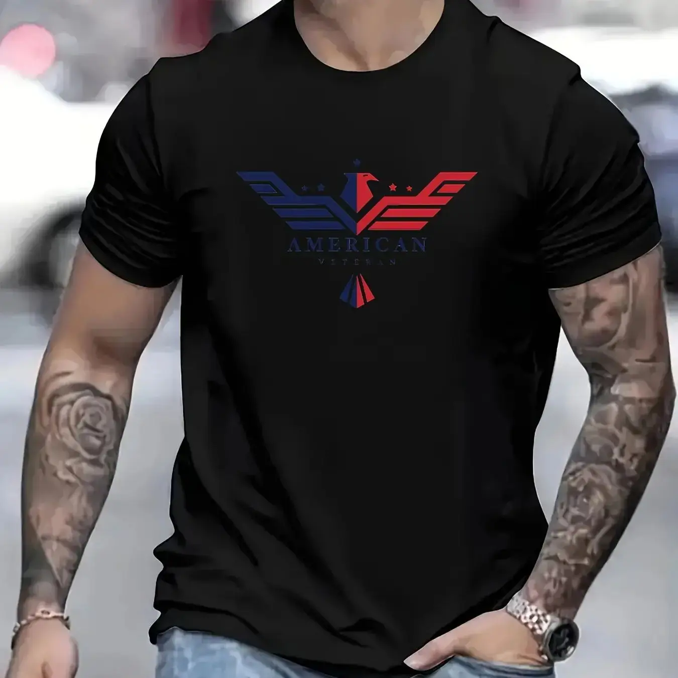 2024 American Camouflage TShirt For Men Veteran 3d Print Top Tees Soldiers T-Shirt Fashion Short Sleeve Oversized Men's Clothing