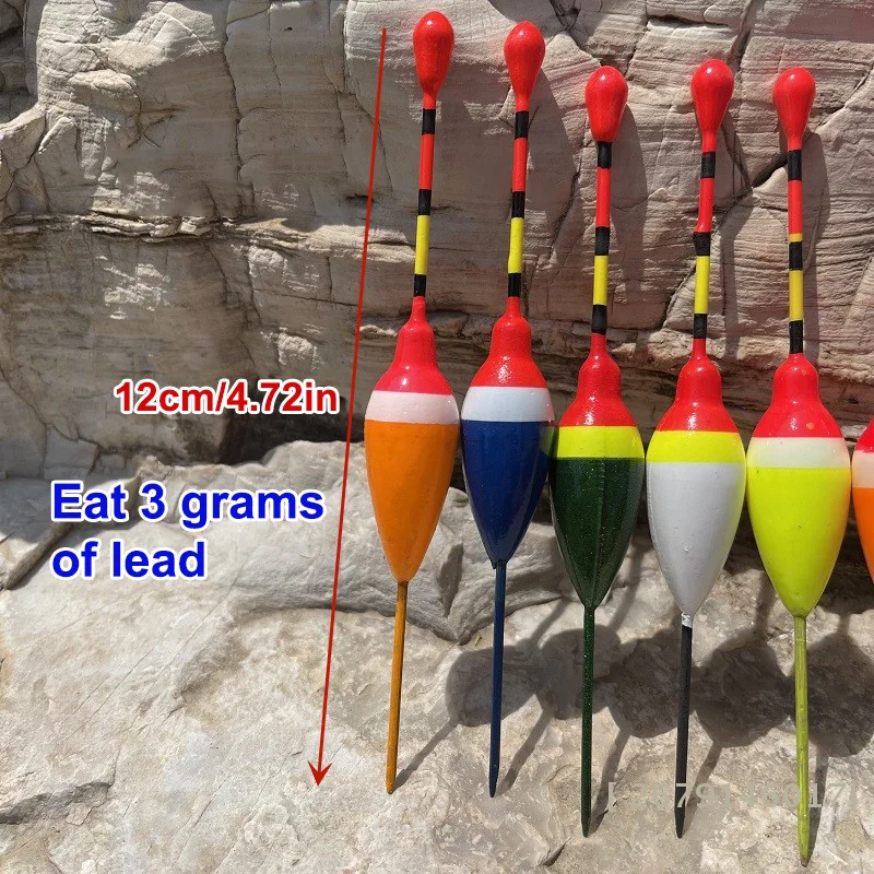 Foam Vertical Float Fishing Drift, 3g/5g Lead Capacity, Large Buoyancy Ice Fishing Winter Light-Bite Crucian Carp Float  5pcs