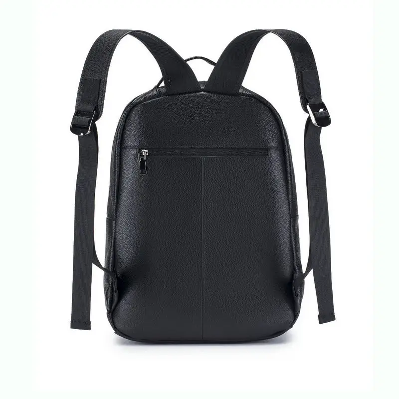 New soft leather casual men's double-shoulder backpack, large capacity genuine leather outdoor men's backpack, motorcycle bag