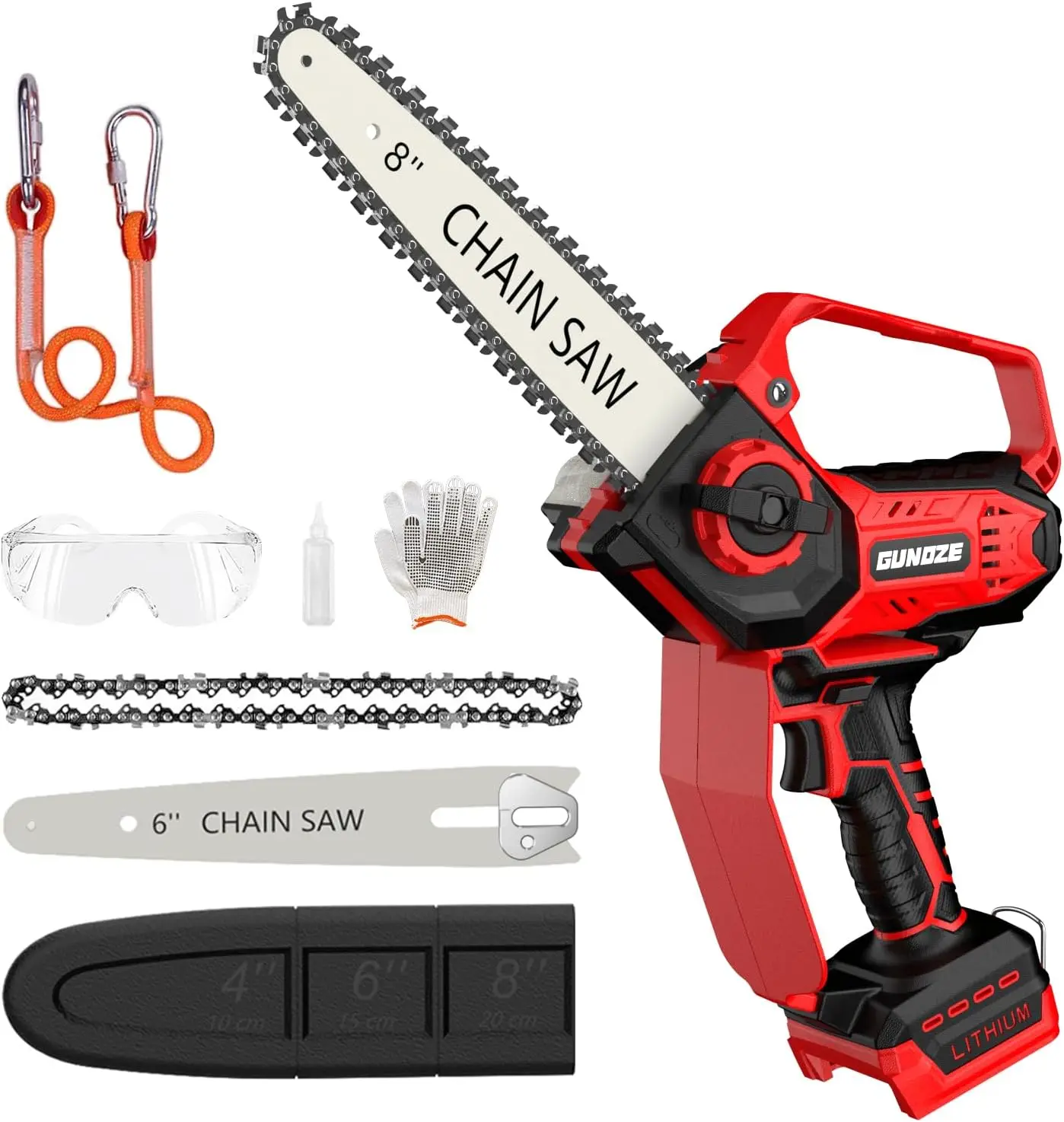 Mini Chainsaw For Miwaukee M18 Battery, 8-Inch And 6-Inch 2-In-1 Cordless Electric Chain Saw With Brushless Motor And