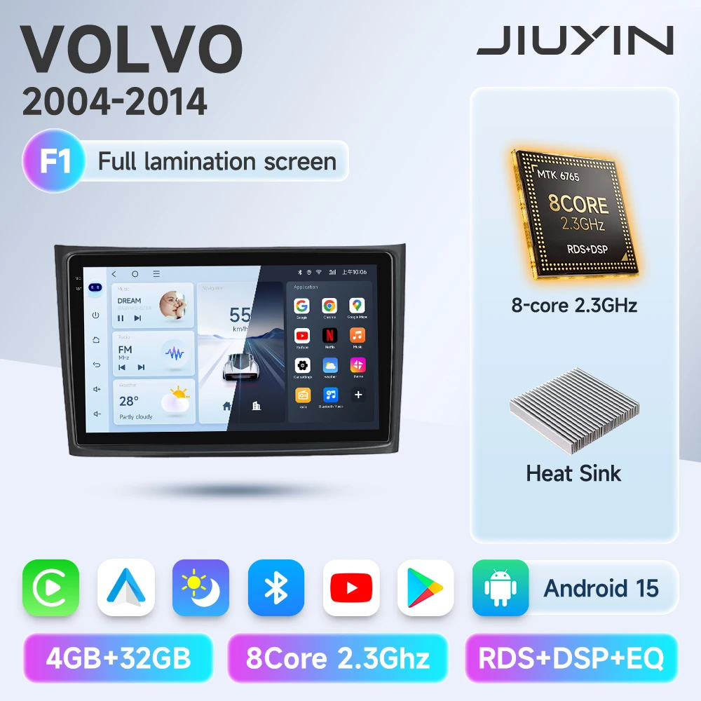 Android 15 Autoradio Voor Volvo XC90 2004-2014 Multimedia Video Player Navigatie Stereo GPS Octa Core 2 Din achteruitrijcamera WiFi