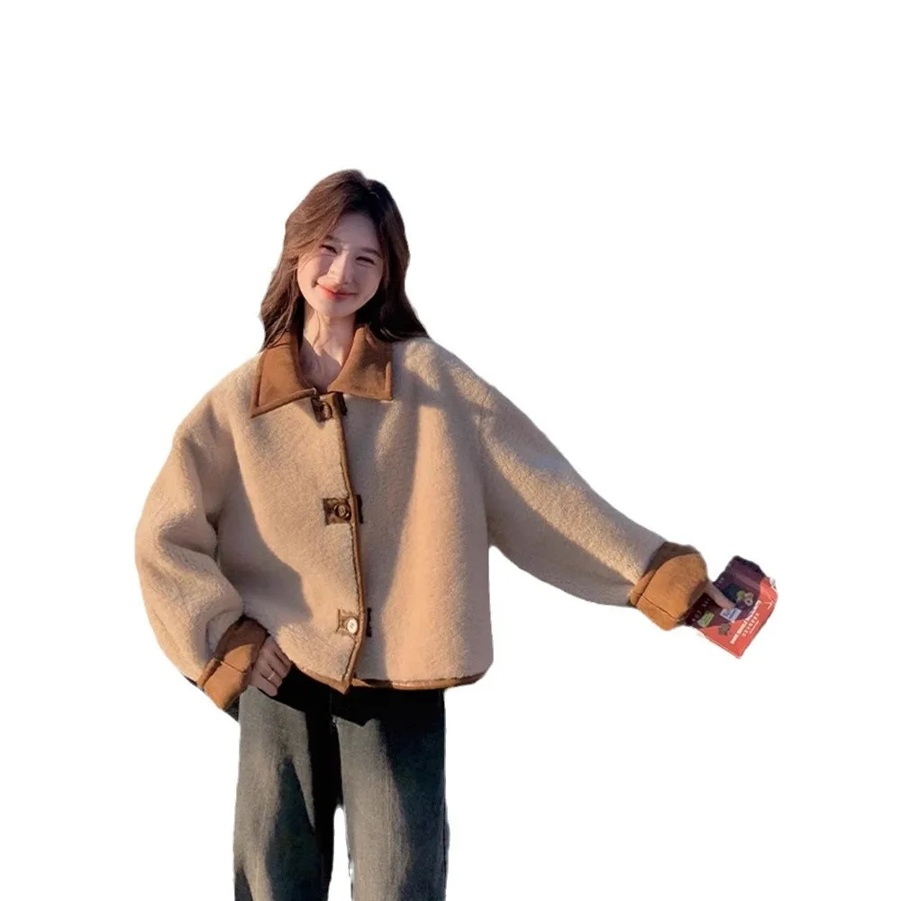 Double-sided Wearable Jacket 2025 Autumn and Winter Plus Velvet Padded Fashionable Commuter Style Women's Jacket