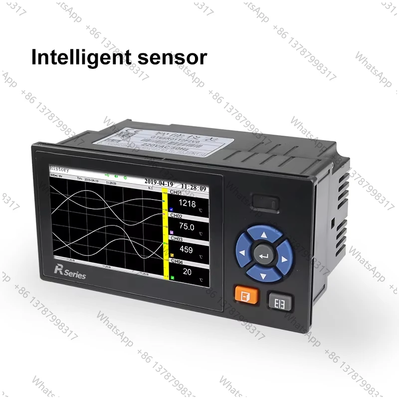 R6200 Paperless Data Logger Recorder 6‑Channel Temperature Pressure Flow Current Recorder Modbus RTU Anti‑Interference Monitor