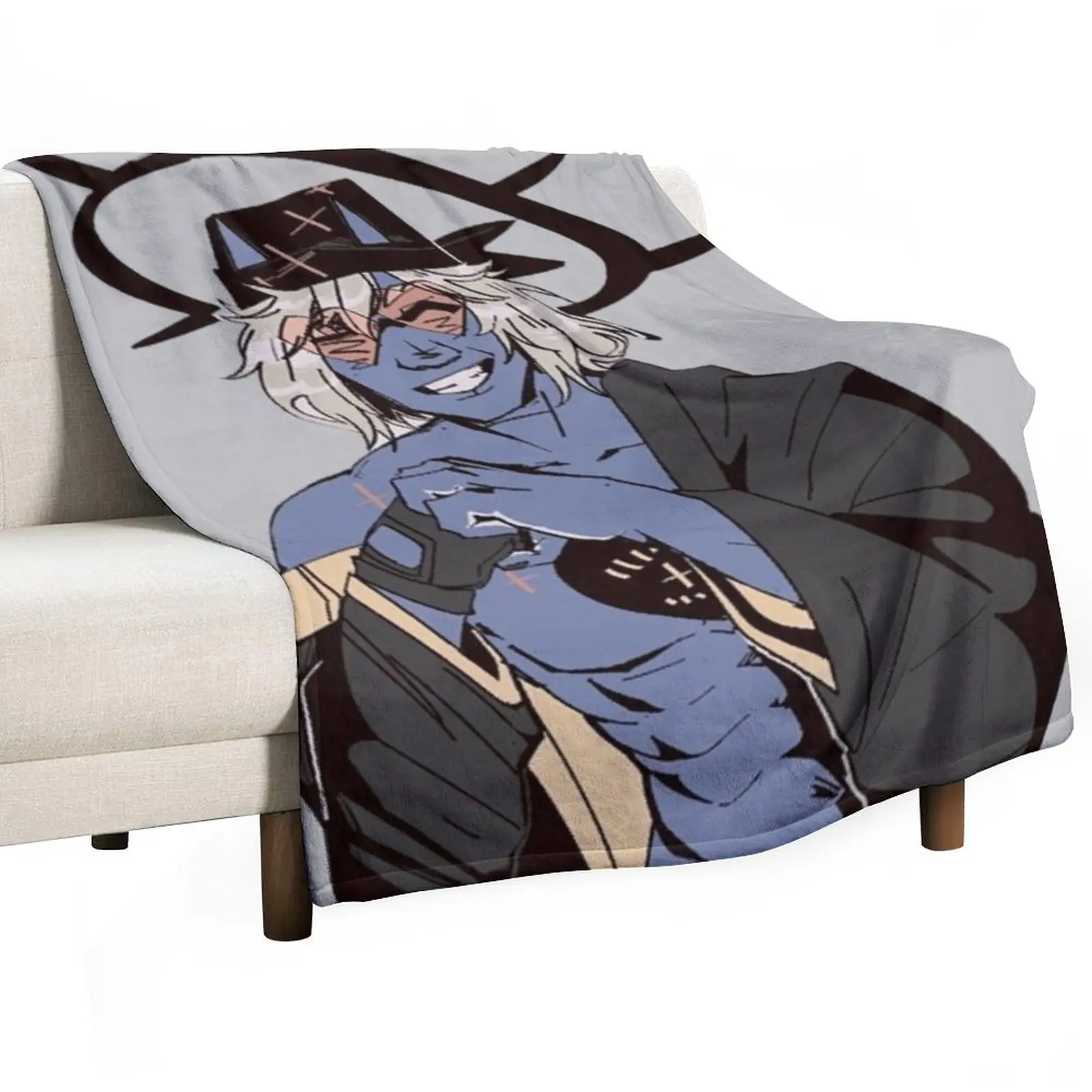 

Happy Chaos - Guilty Gear Throw Blanket Machine Washable Soft Warm Blanket