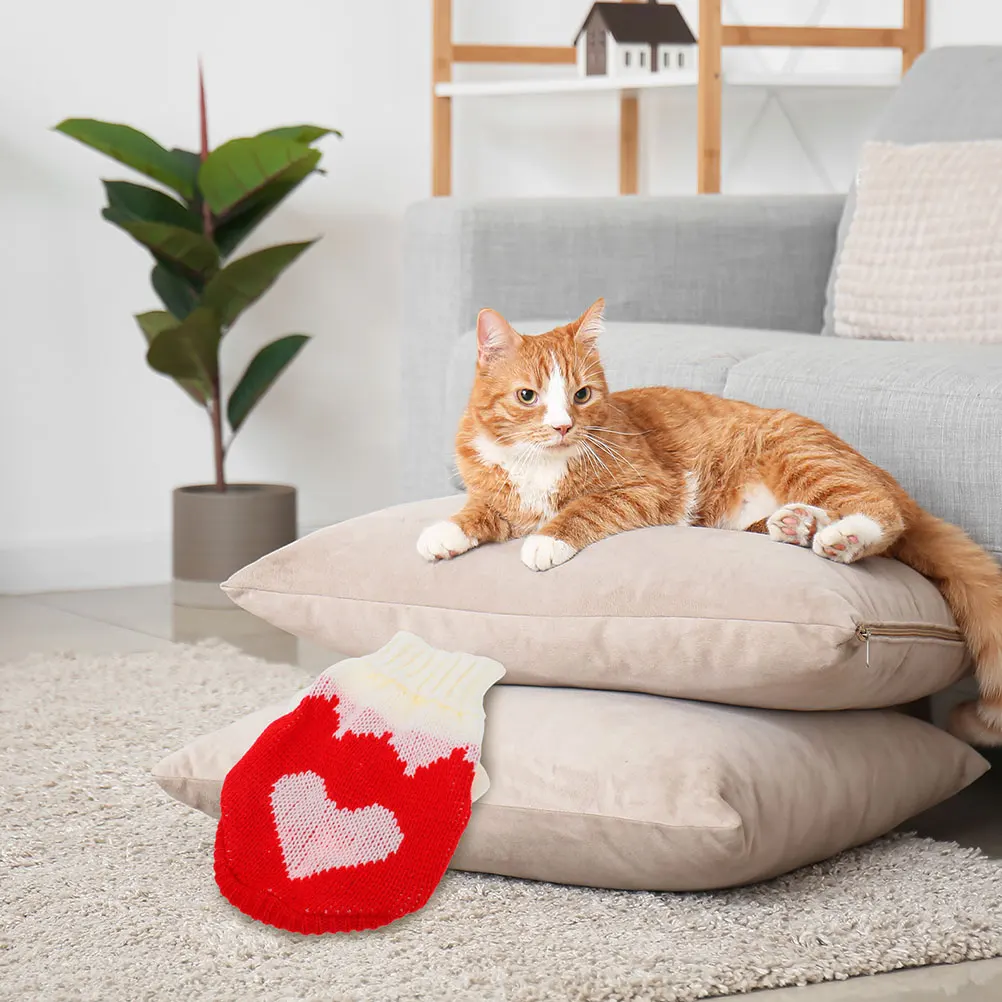 

Pet Sweater Dog Sweaters for Winter Holiday Wear Apparel Heart Clothes Dog's Cat Knitted