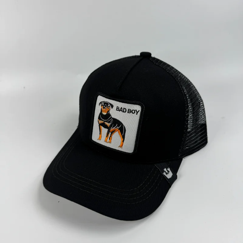 

Goorin Bros The Original Trucker The Bull Dog Doberman Black Mens Winter Caps Soft Cap Baseball Cap Animals Black Hat Caps
