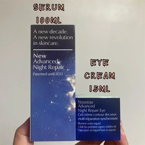 Imagen 2 del producto Esencia reparadora para el cuidado de la piel, reparación nocturna, suero Facial antiarrugas, 100ml, blanqueamiento Facial, crema nutritiva y para ojos, herramienta de maquillaje de 15ml