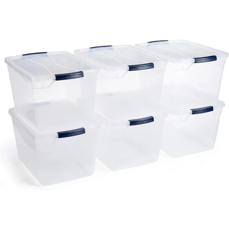 

Clear Large Clear Storage Bins with Lids, See-Through Plastic Storage, with Latching Lids, BPA-Free