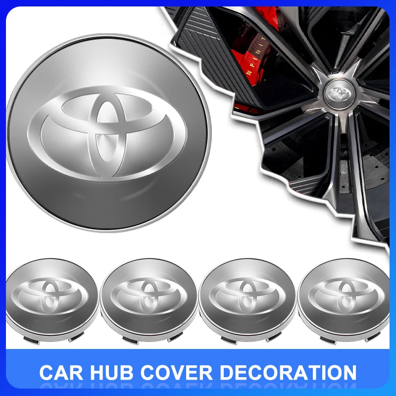 

Car Wheel Center Hub Cap Rim Cover Emblem Stickers Exterior Decoration For Toyota Prado Rav4 Yaris Hilux Prius Camry Accessories
