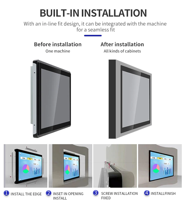 17'' 19'' Android Industrial Panel PC Embedded IP65 Waterproof Industrial All-in-One Computer Tablet Touch Screen view 6