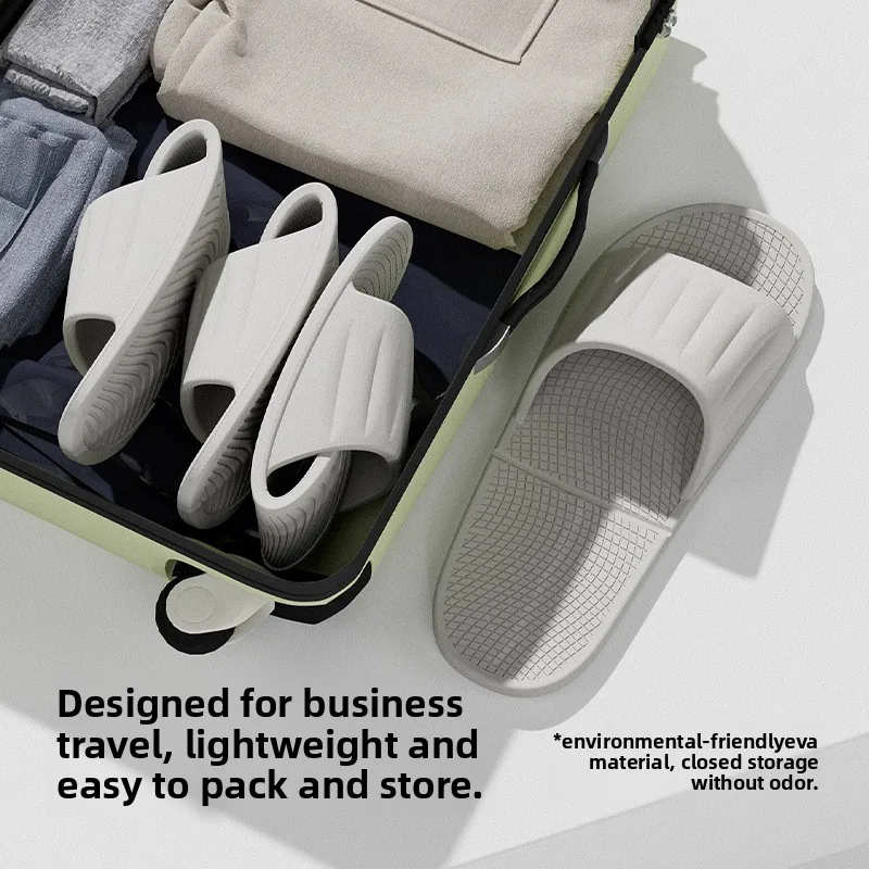 Foldable Travel Slippers for Men & Women - Portable Hotel Bathroom Sandals, Packable Beach Shoes for Shower & Pool, New Design