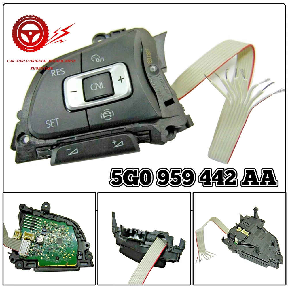 

5G0959442AA For VW Steering Wheel Cruise Control Switch Only Left Side Only 5G0 959 442AA
