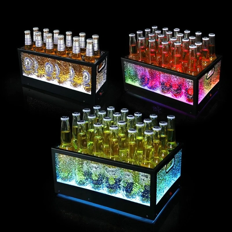 

LED iron frame ice pattern champagne keg beer frame ice grain KTV bar 24 soda beer keg