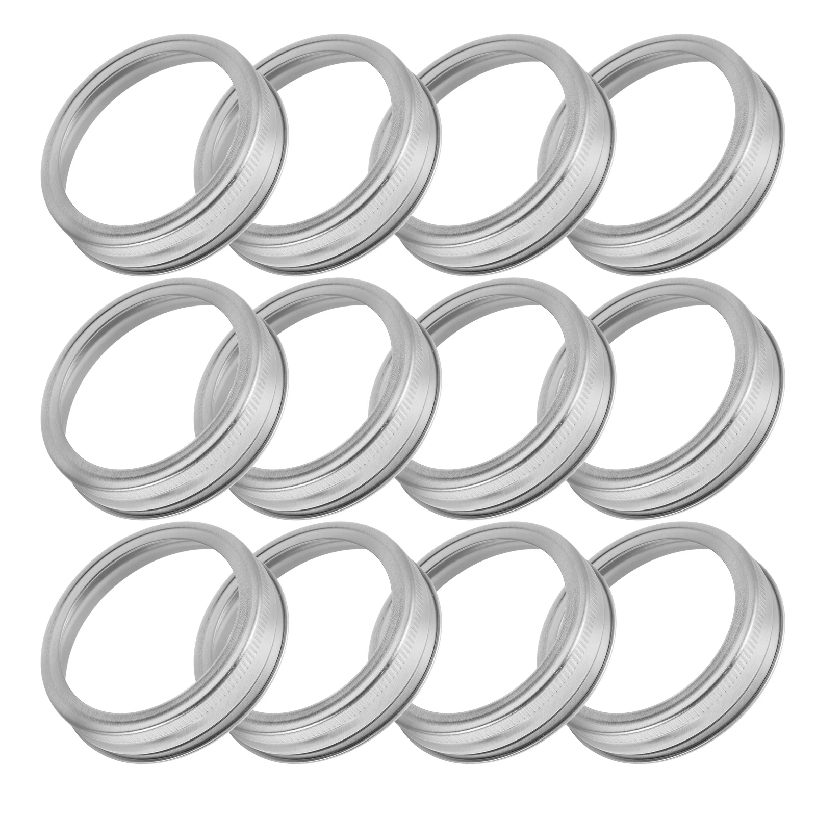 

24pcs Regular Rings Tinplate Metal Lids Reusable Storage For Jams Canning Supplies Wide Mouth Lids Rings Replacement