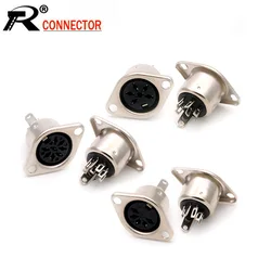 10pcs/lot 5 PIN DIN Panel Mount 5 Pole DIN Female Jack Socket Solder Metal DIN Chassis Wire Connector