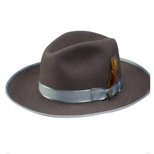 Wool Felt Hats Ribbon Bow Men's Jazz Top Hat Hot Sale In Europe And America Autumn And Winter Hat