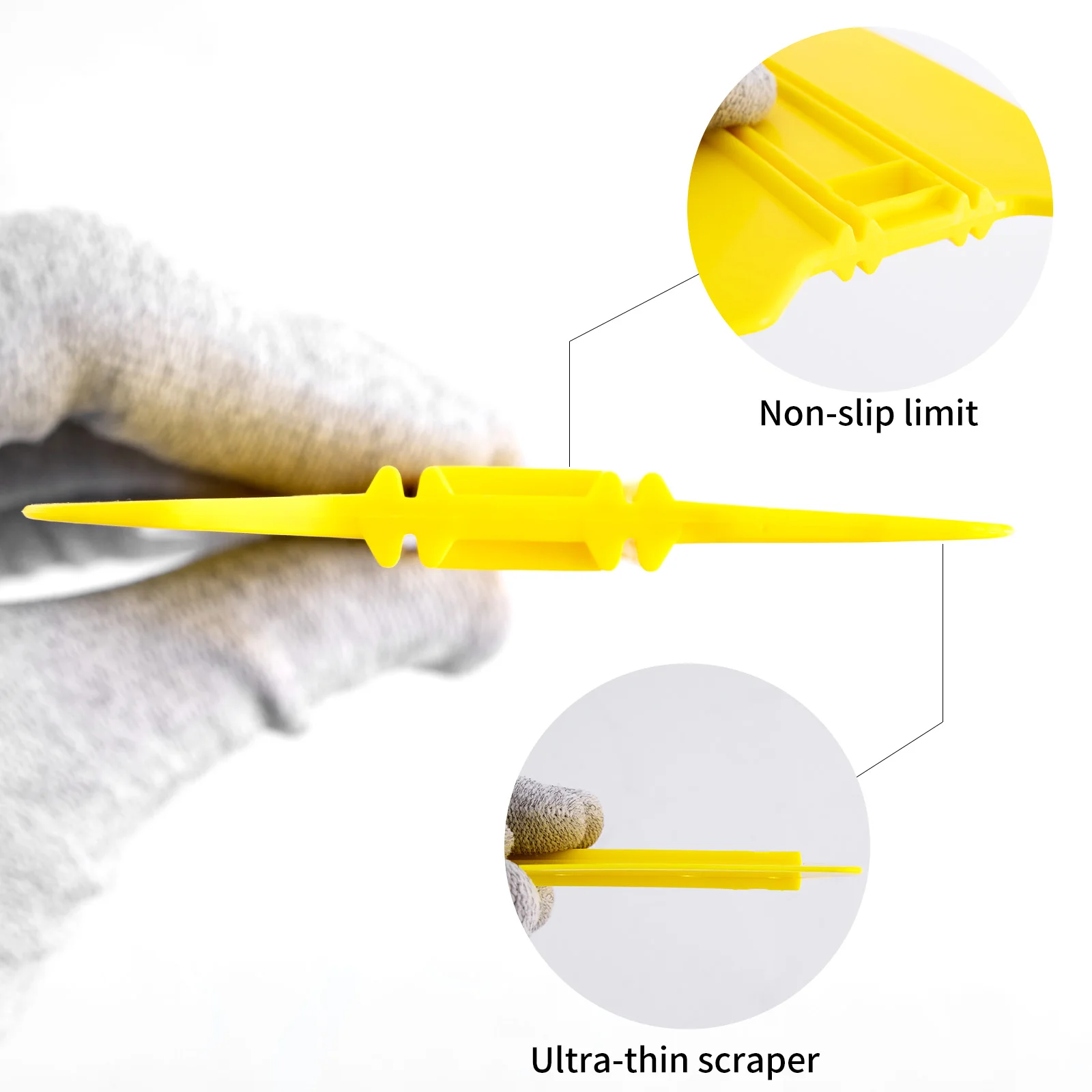 Multi-Size Vinyl Wrap Squeegee Plastic Square Scraper Durable Car Window Tint PPF Film Tool Auto Glass Wallpaper Applicator Tool