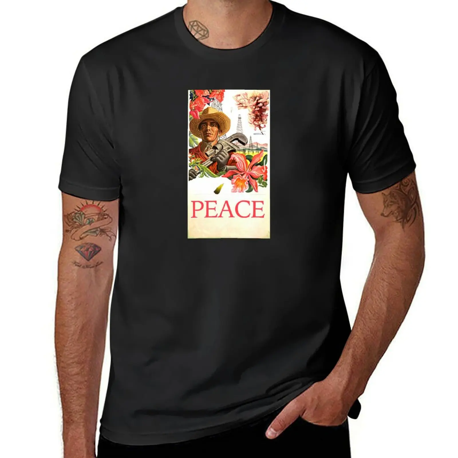 

Peace Project Pink T-Shirt boys whites plus sizes quick drying sweat mens big and tall t shirts