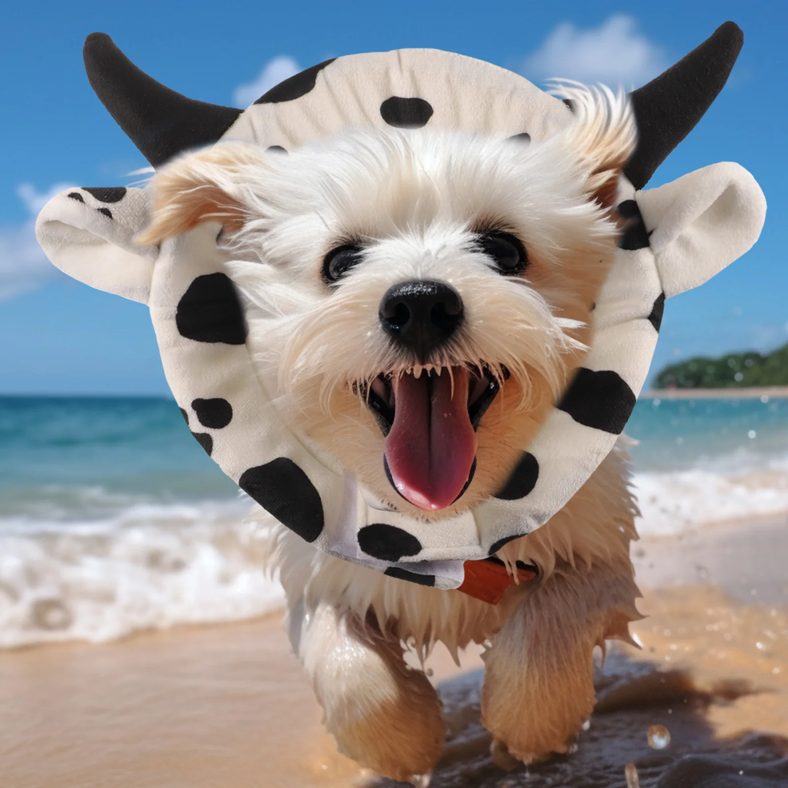 

Cow Print Cone scratch Cat Collar Kitten Cotton Dog Recovery Neck Cone Pet Protective S Pet Surgery Collar Size