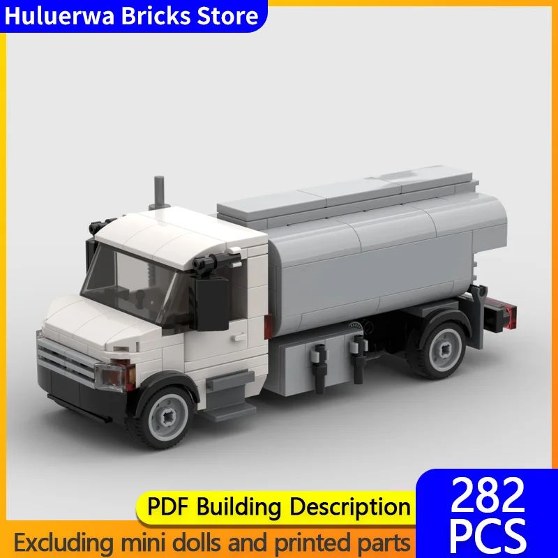 

City Car Model MOC Building Bricks Oil Tank Transport Vehicle Modular Technology Children Holiday Gifts Assemble Toys Suit