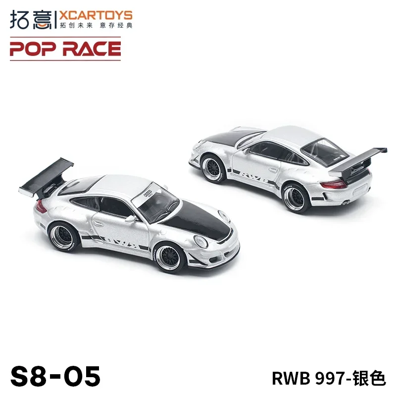 Xcartoys x POP RACE 1:64 RTB997 Silver Diecast Model Car