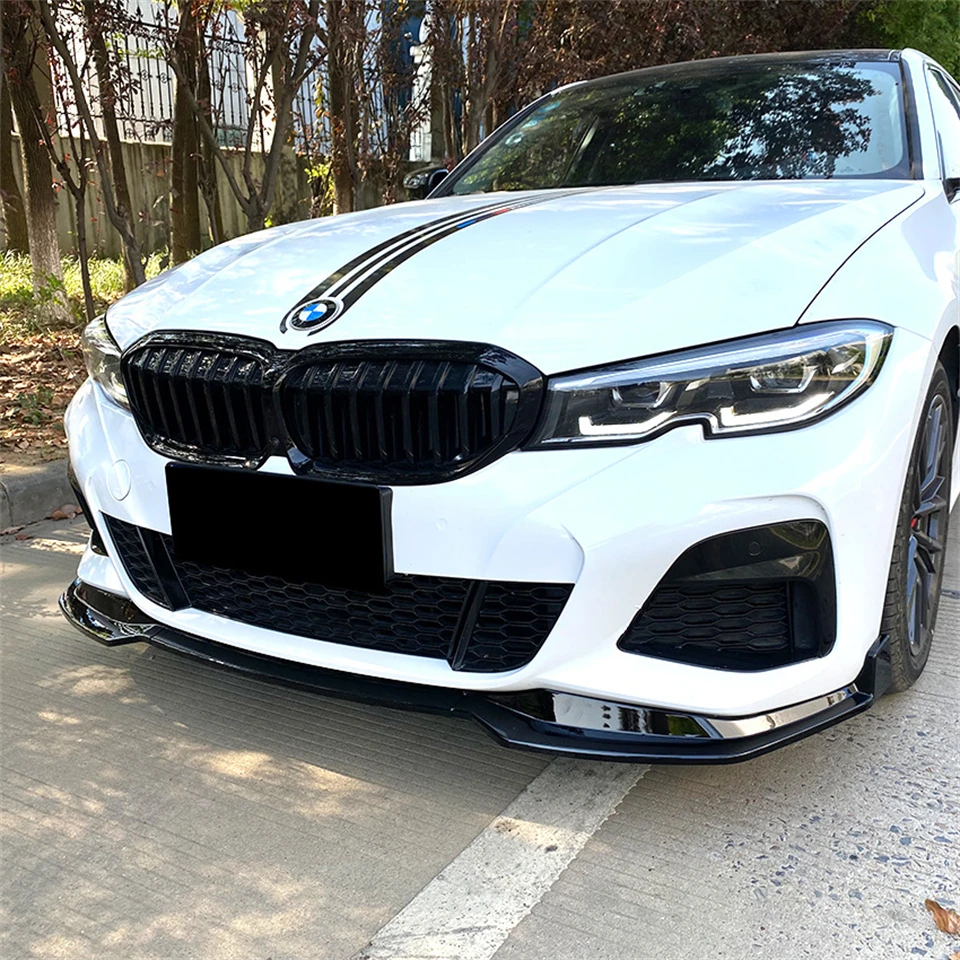 

3Pcs For BMW G20 G21 320i 330i M340i xDrive M-Sport 2019-2022 Car Front Bumper Lip Diffuser Splitter Spoiler ABS Bodykits Tuning