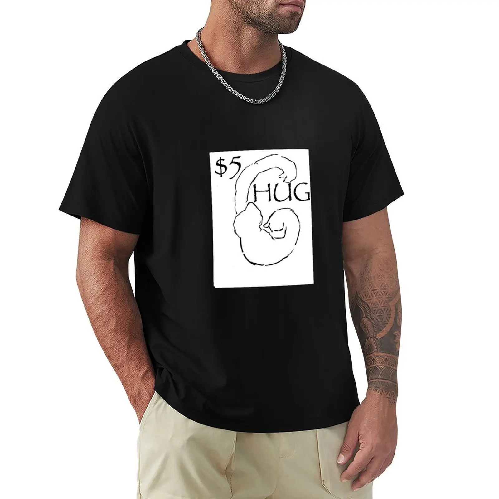 $5 HUG brings physical connection and exchange for that value T-Shirt Basic Tee Shirt for Everyday Outfit