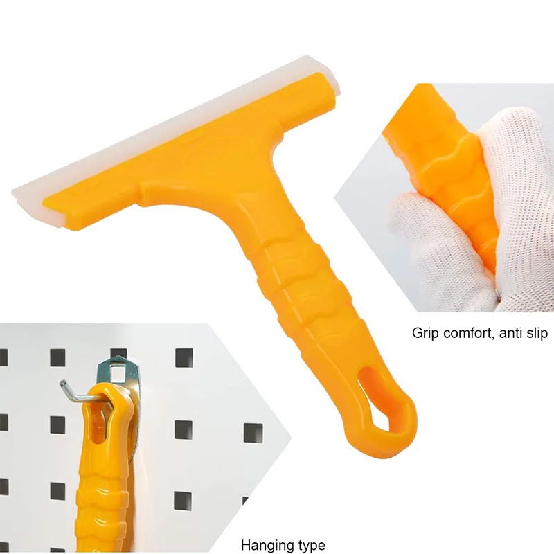 Auto Water Blade Squeegee Car Window Windshield Water Wiper Scraper Long Handle Mirror Glass Cleaning Silicone Squeegee  ﻿