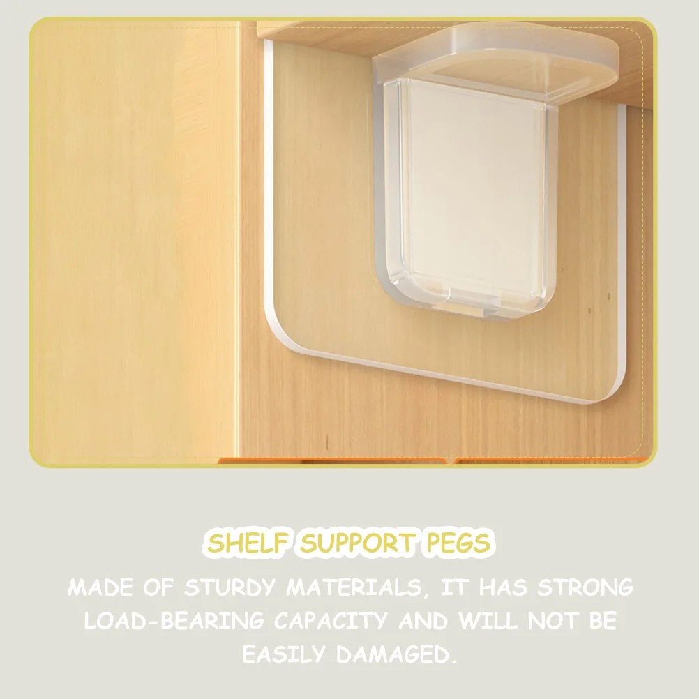 24pcs Transparent Partition Holder Wall Shelf Brackets Bookshelf Support Closet Load-Carrying Bracket Punch-Free Shelf Bracket