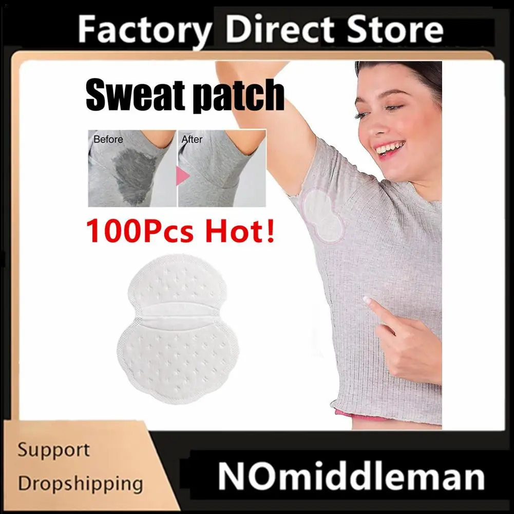 

100Pcs Underarm Sweat Pads Invisible Clothing Perspiration Deodorant Sweat Absorb Pad Armpit Care Antiperspirant Accessoires