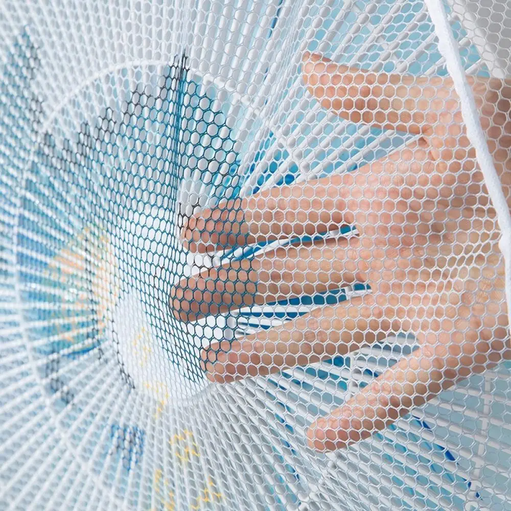 Full Coverage Fan Safety Cover, Anti-Pinch Hand Protector Mesh Dustproof Design, For Baby Kids Children Home Electric Fan Use