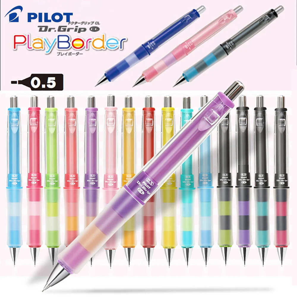 PILOT Dr. Grip Mechanical Pencil HDGCL-50R Shake Out The Lead Anti Fatigue Soft Rubber Pen Hold A 0.5mm Cute School Supplies