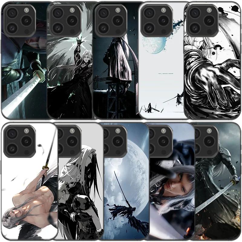 Anime FINAL FANTASY 7 BloodyBeni Clear Phone Case For Apple iPhone 12 13 Mini 11 14 15 16 Pro Max Cover XS MAX XR Soft