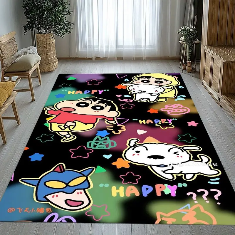 3D C-Crayon Shin-chans Cartoon Area Rug,Soft Non-Slip Carpet Mat for Living Room Bedroom Kids Playroom,Sofa Floor Rug,Home Decor