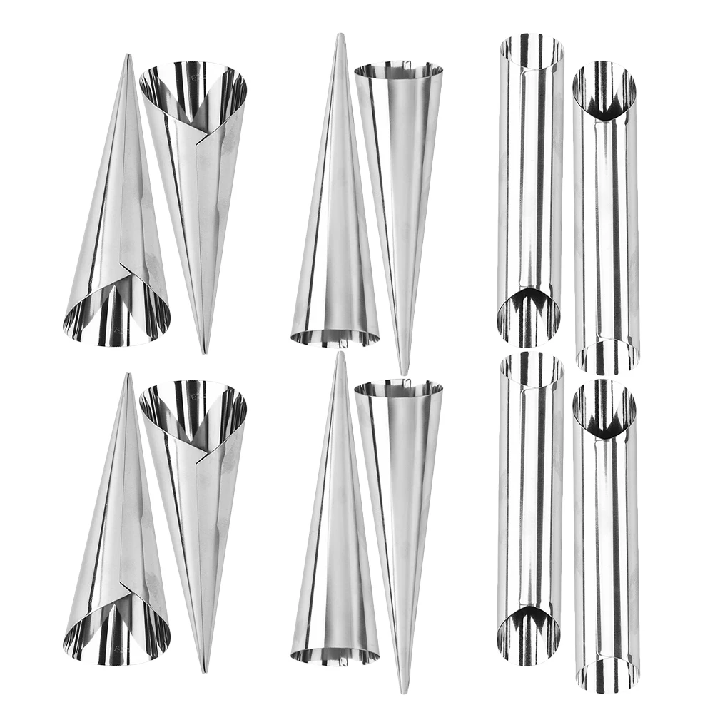 

12 Pcs Baking Mold Cream Horn Molds Cone Tubular Shape Cannoli Forms Bread