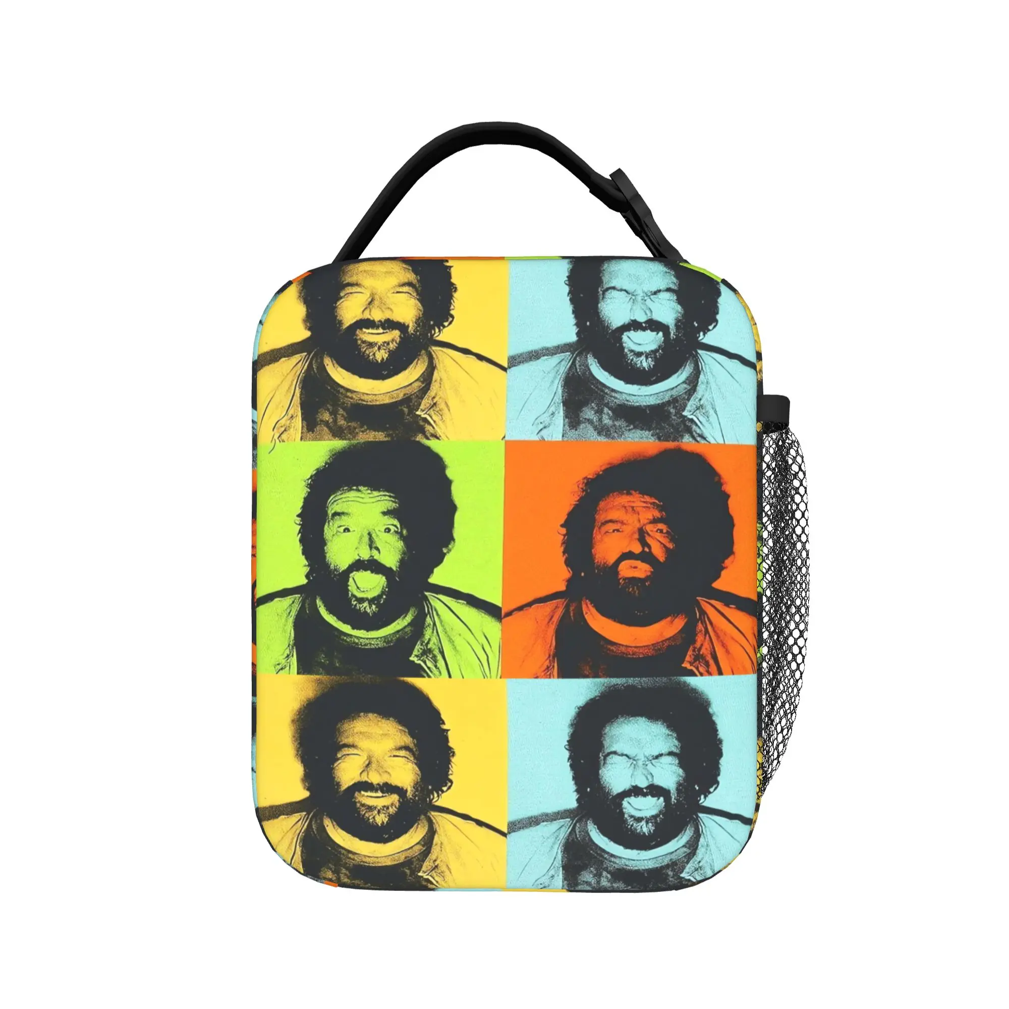 Bud Spencer & Terence Hill Lunch Bag  School Lunch Box For Women Cute Print Tote Food Bags Oxford Portable Insulated Cooler Bag