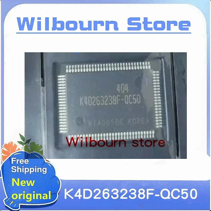 10PCS/LOT K4D263238F-QC50 K4D263238F-QC K4D263238F TQFP100 100% New original stock