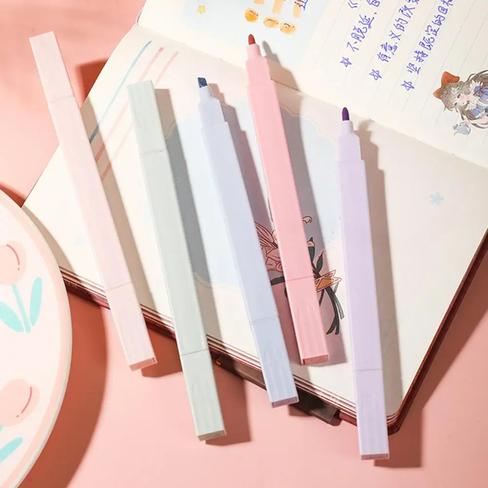 蛍光デュアルチップ蛍光ペン、防汚インク、快適なグリップ、スラントまたはラウンドチップ、学校およびオフィスの文房具、12個