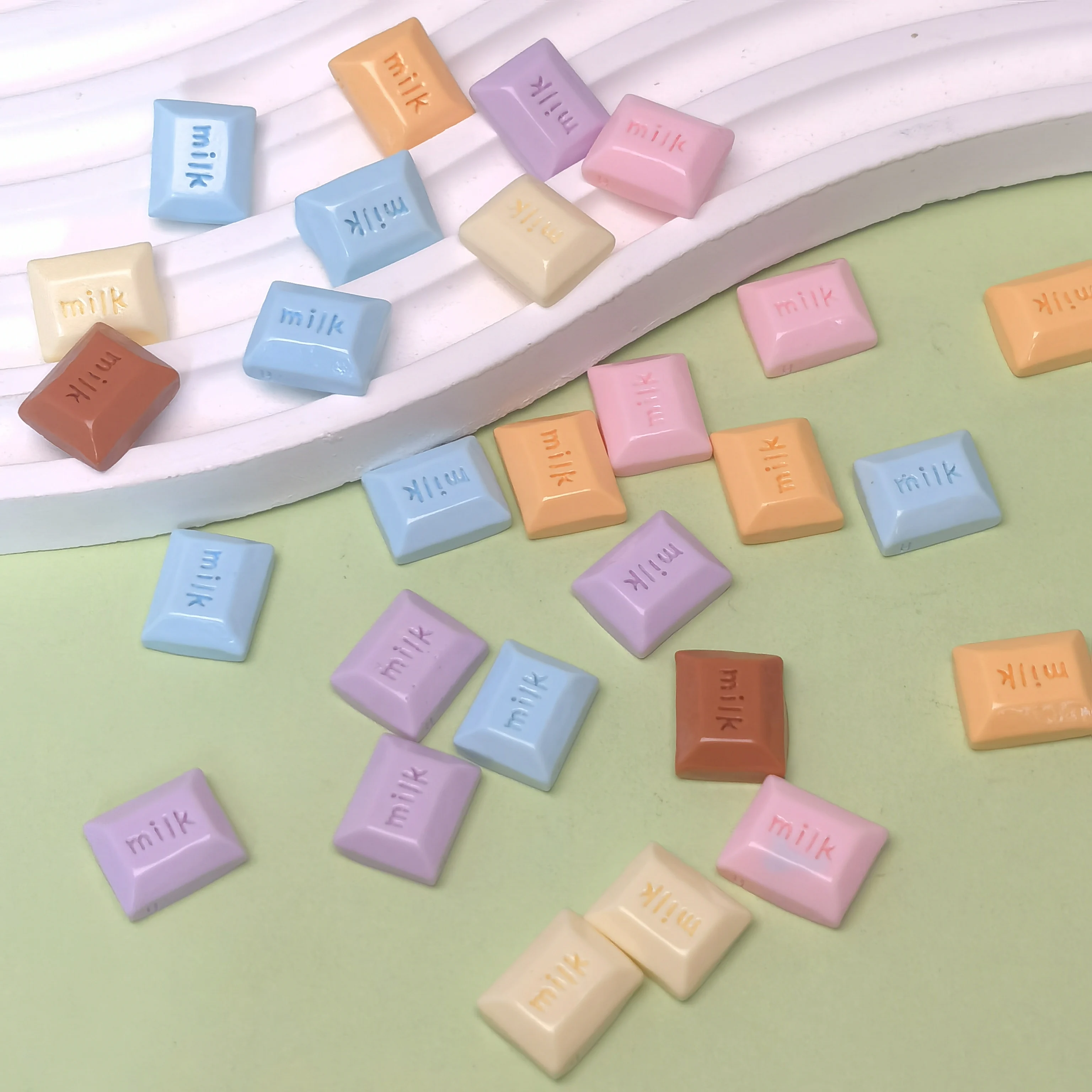 Mini Mixed Colors Play Flat Back Resin Charm Candy Chocolate Accessories DIY Jewelry Hairpin Earring Patch Materials