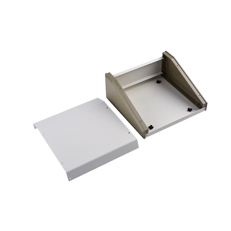 1 PCS Bahar Enclosure Iron Case Wire Junction Box Instrument Shell Sloping Cover Desk Top Enclosure SIZE 200X90X250MM BDA 40001